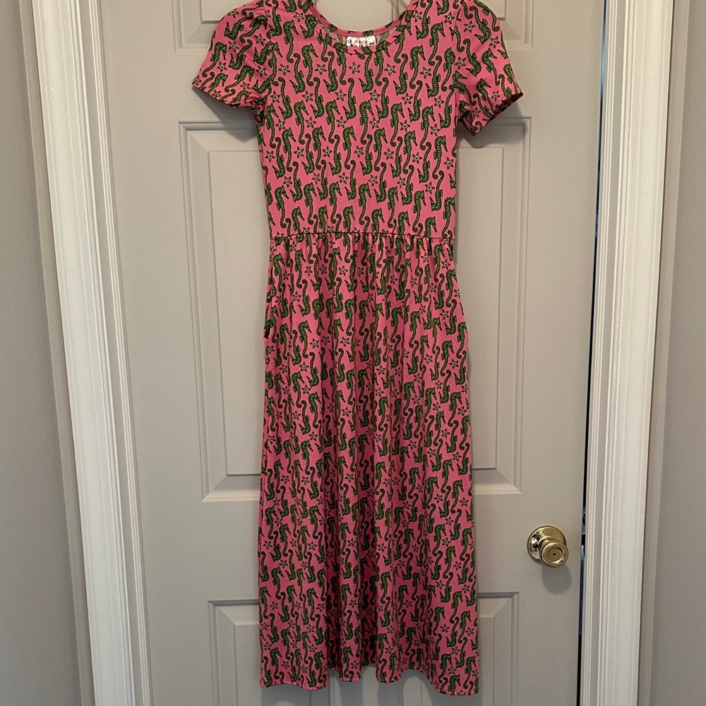Girl’s Seahorse Maxi Dress